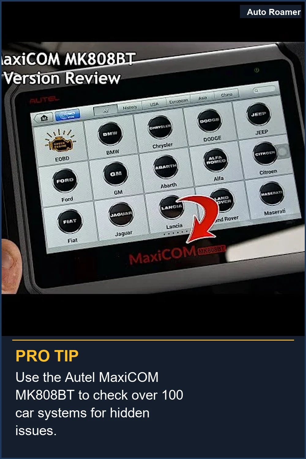 Use the Autel MaxiCOM MK808BT to check over 100 car systems for hidden issues.
