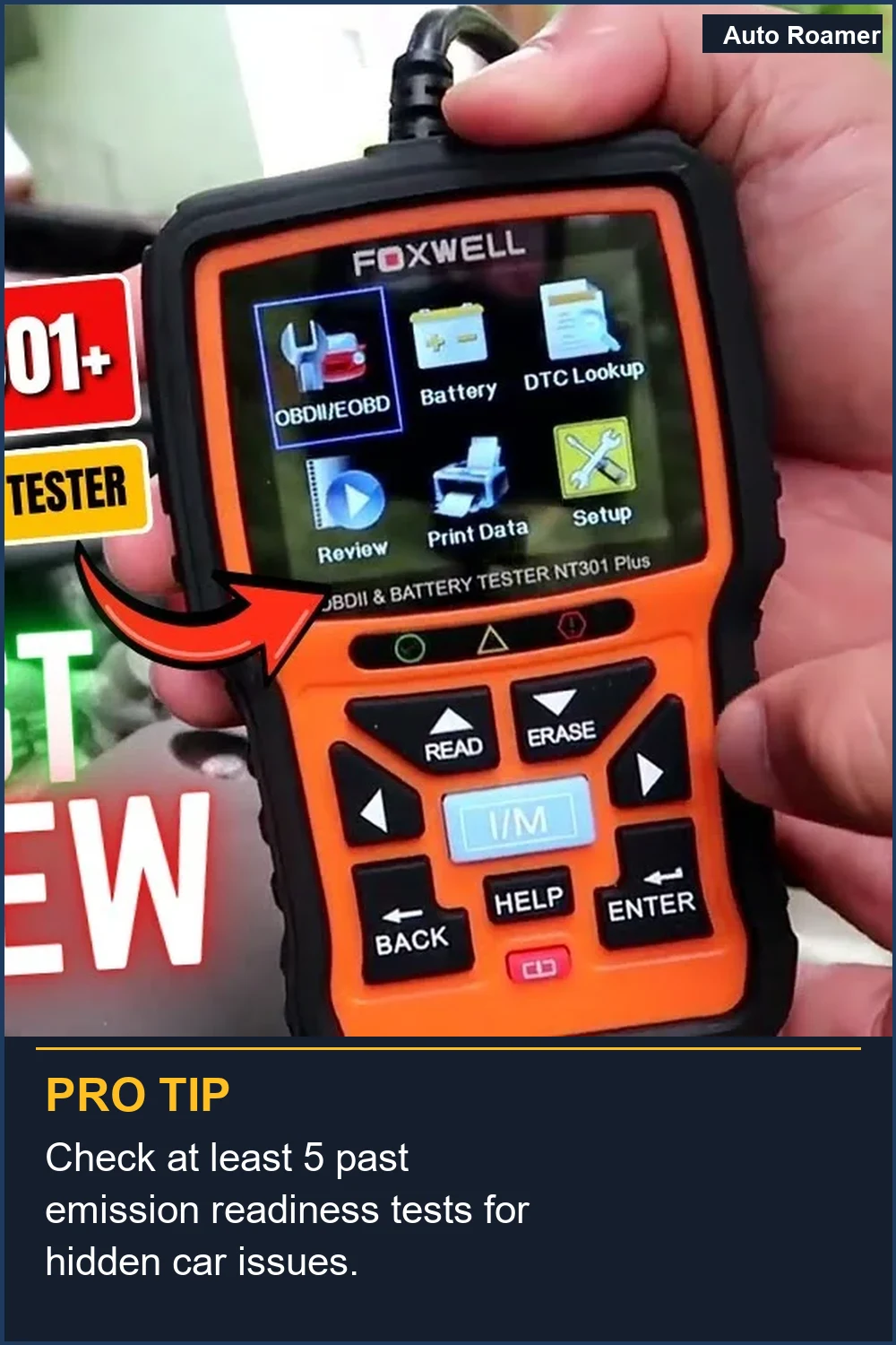 Check at least 5 past emission readiness tests for hidden car issues.