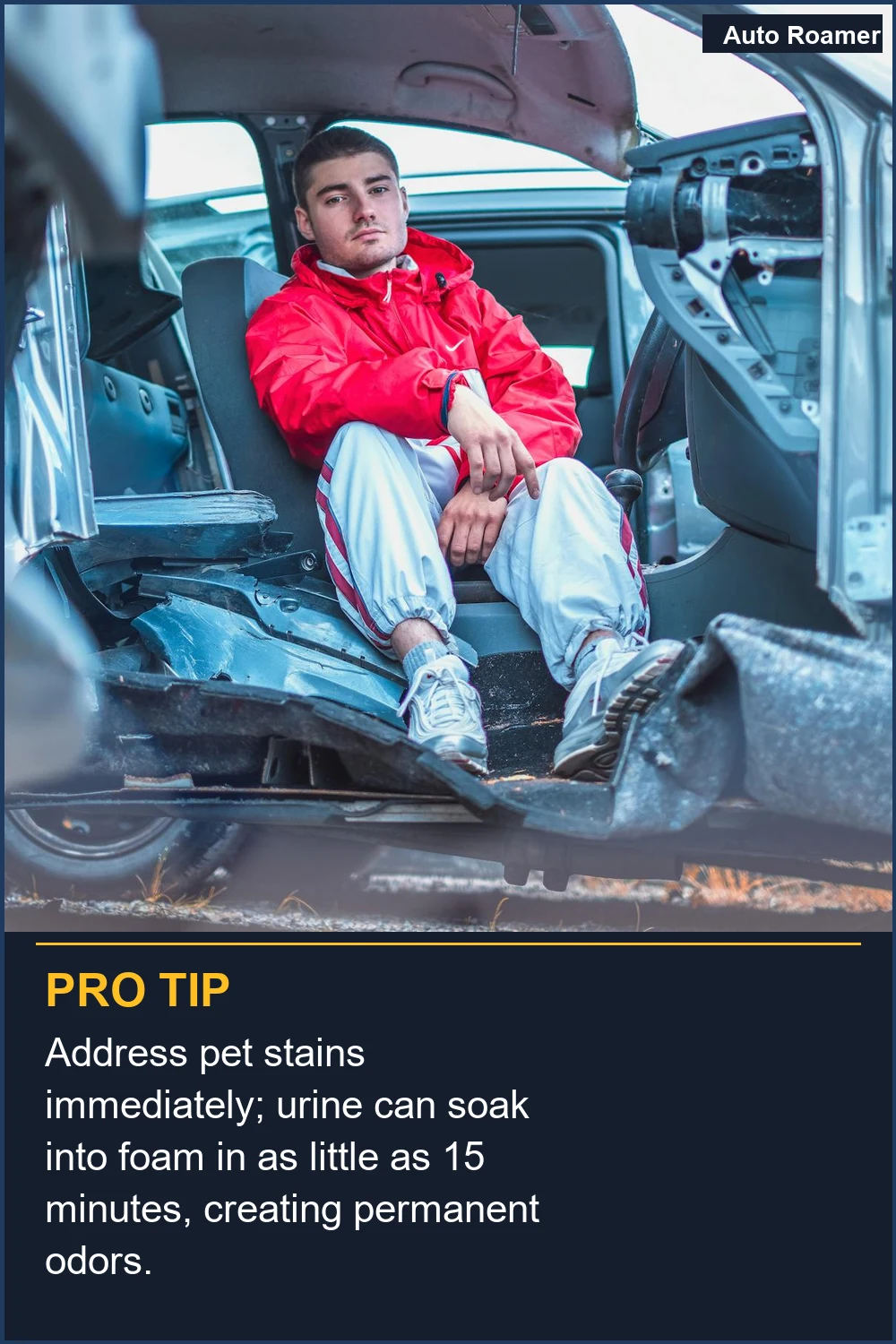 Address pet stains immediately; urine can soak into foam in as little as 15 minutes, creating permanent odors.