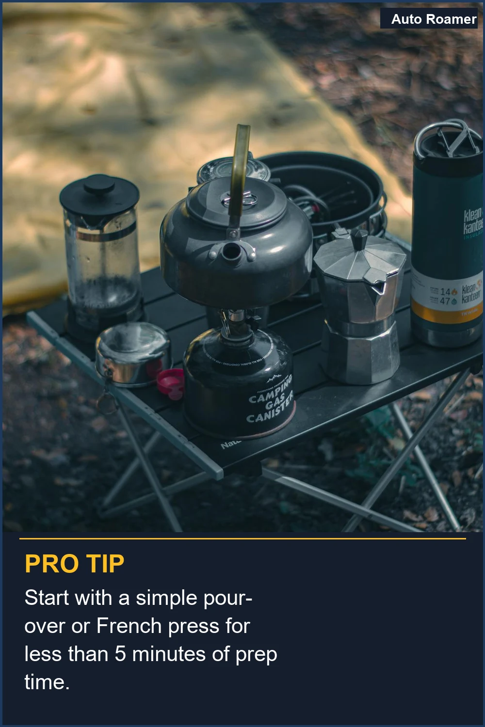 Start with a simple pour-over or French press for less than 5 minutes of prep time.