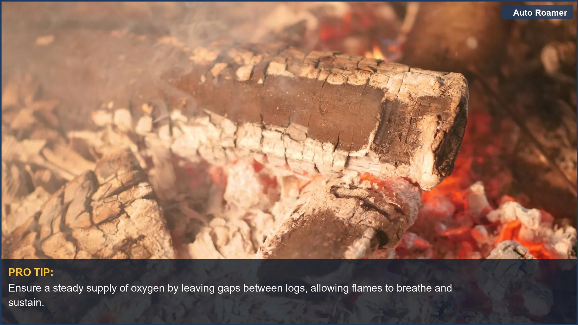 Glowing embers and burning logs in a campfire at night, showcasing sustained heat for a campfire that stays lit.