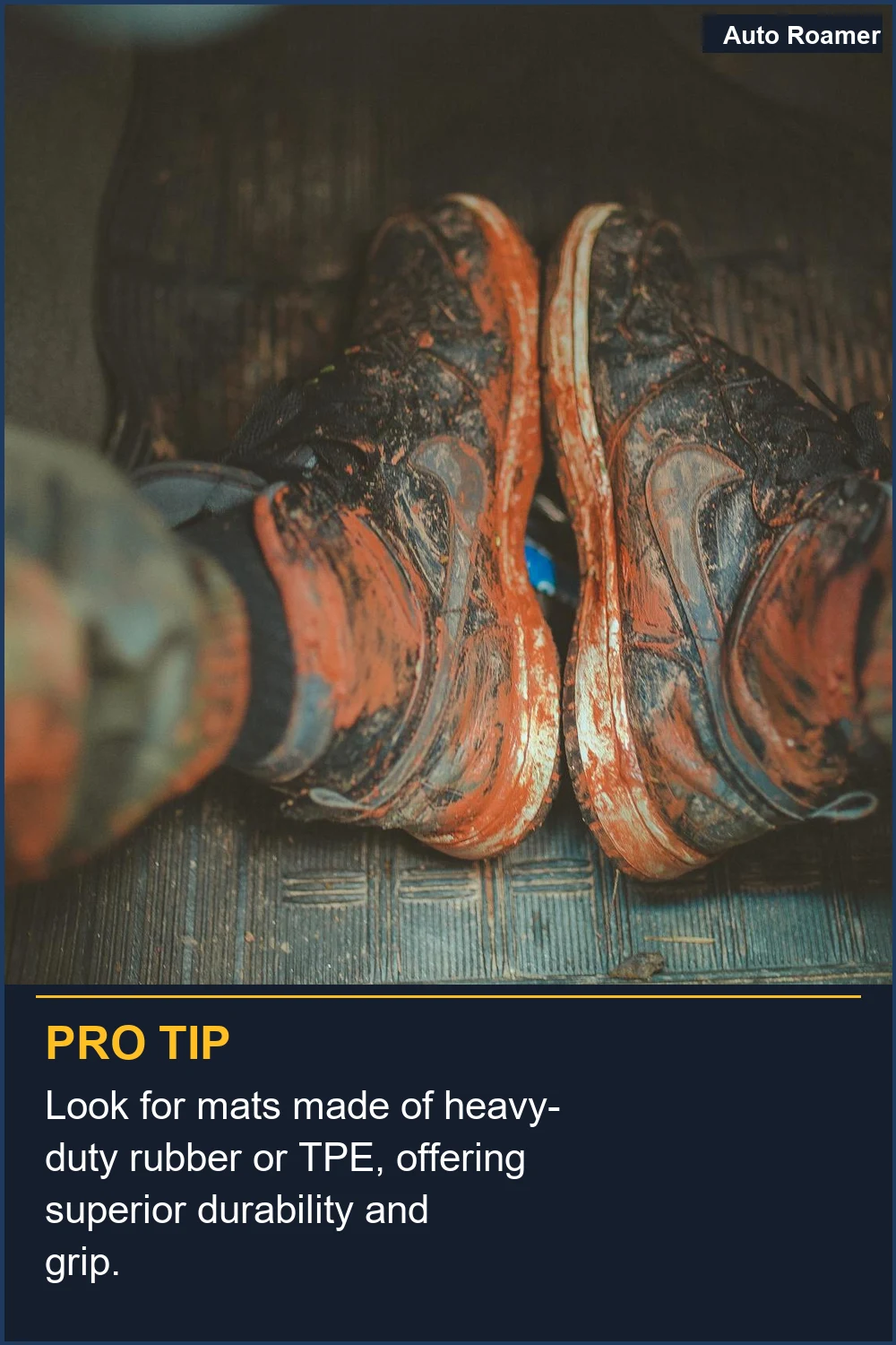 Look for mats made of heavy-duty rubber or TPE, offering superior durability and grip.