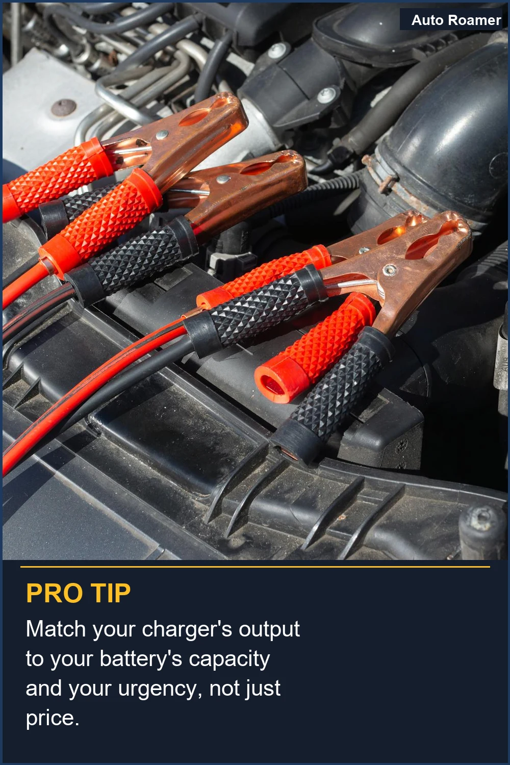 Match your charger's output to your battery's capacity and your urgency, not just price.