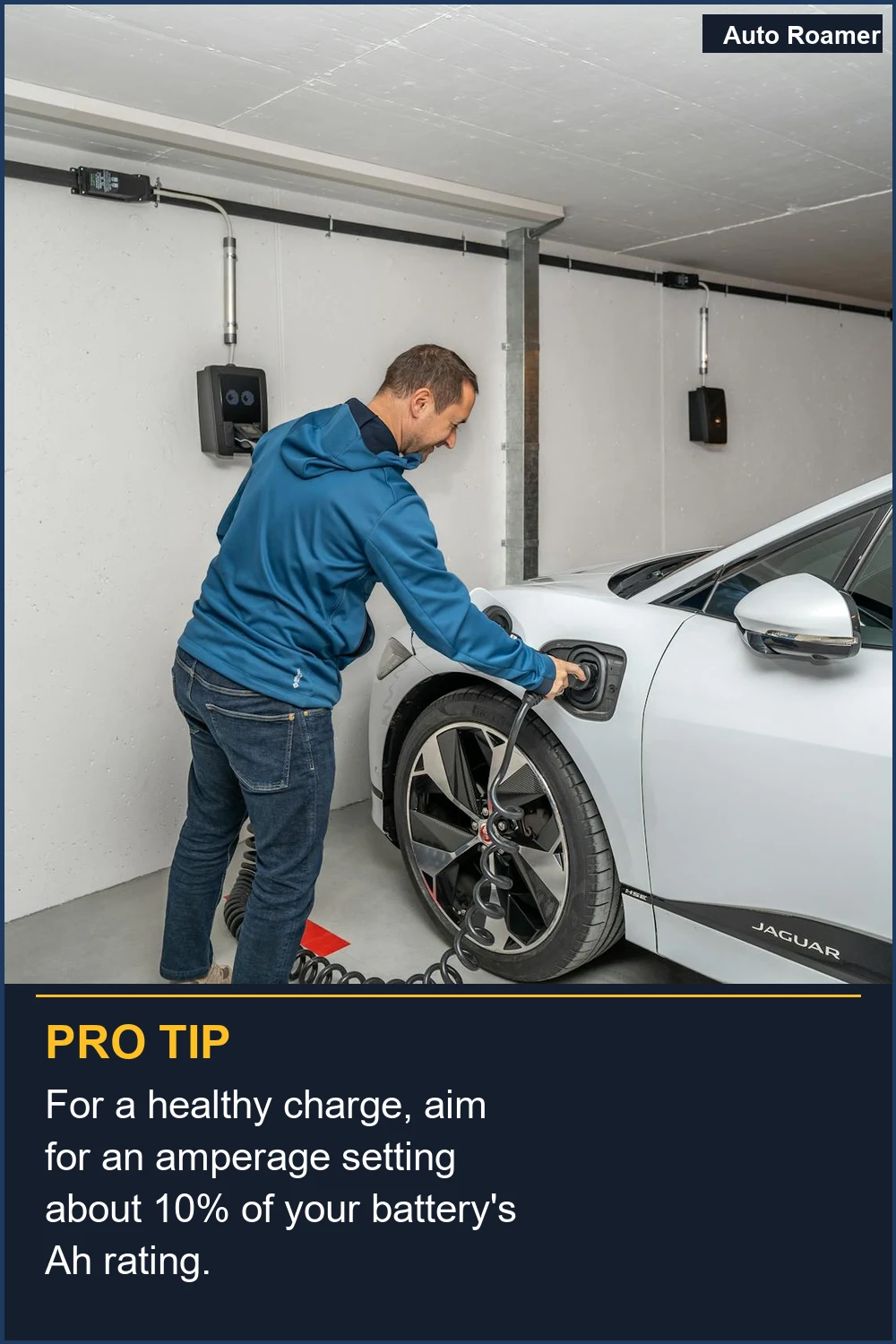 For a healthy charge, aim for an amperage setting about 10% of your battery's Ah rating.