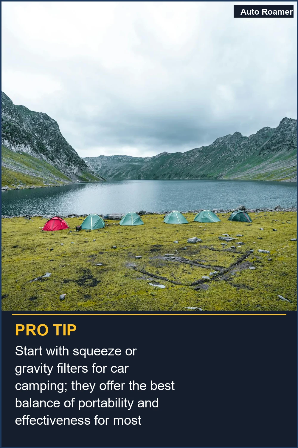 Start with squeeze or gravity filters for car camping; they offer the best balance of portability and effectiveness for most scenarios.