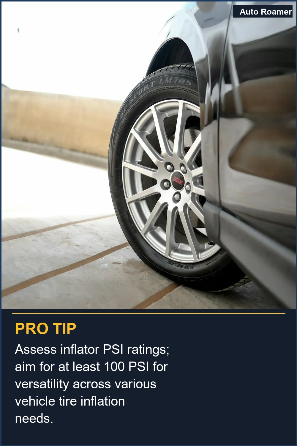 Evalúa las clasificaciones PSI del inflador; apunta a al menos 100 PSI para una versatilidad en las necesidades de inflado de neumáticos de diversos vehículos.