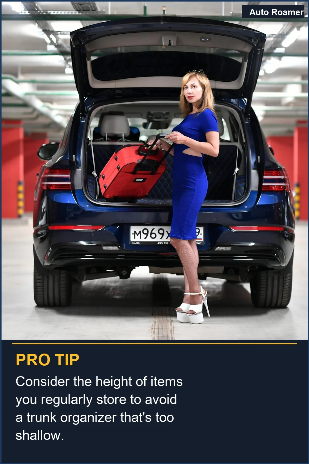 Consider the height of items you regularly store to avoid a trunk organizer that's too shallow.