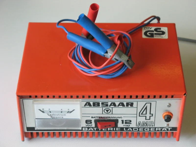 Automatic car battery charger with clamps, a battery tender for a car