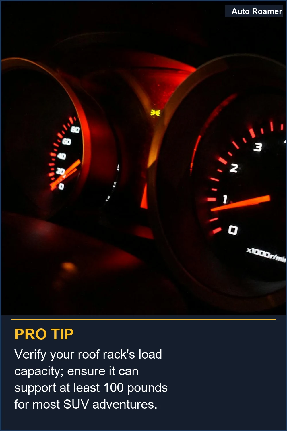 Verify your roof rack's load capacity; ensure it can support at least 100 pounds for most SUV adventures.