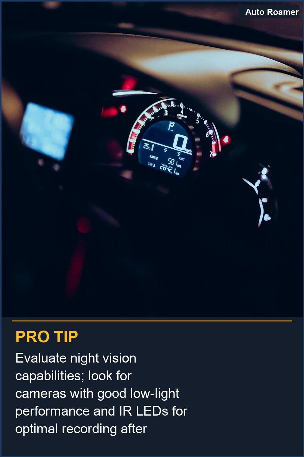 Evaluate night vision capabilities; look for cameras with good low-light performance and IR LEDs for optimal recording after dark.