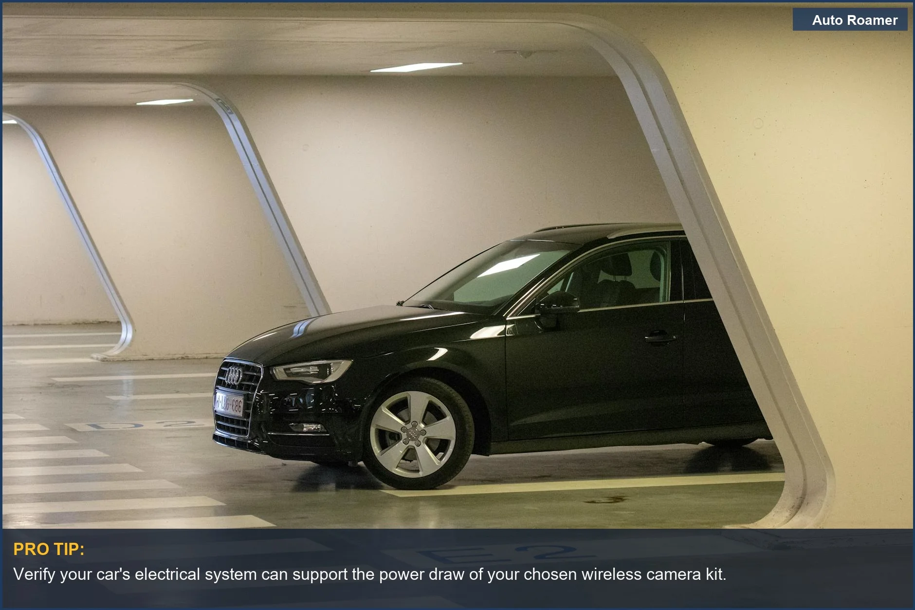 Modern car dashboard with illuminated speedometer, crucial for checking wireless reverse camera system compatibility.