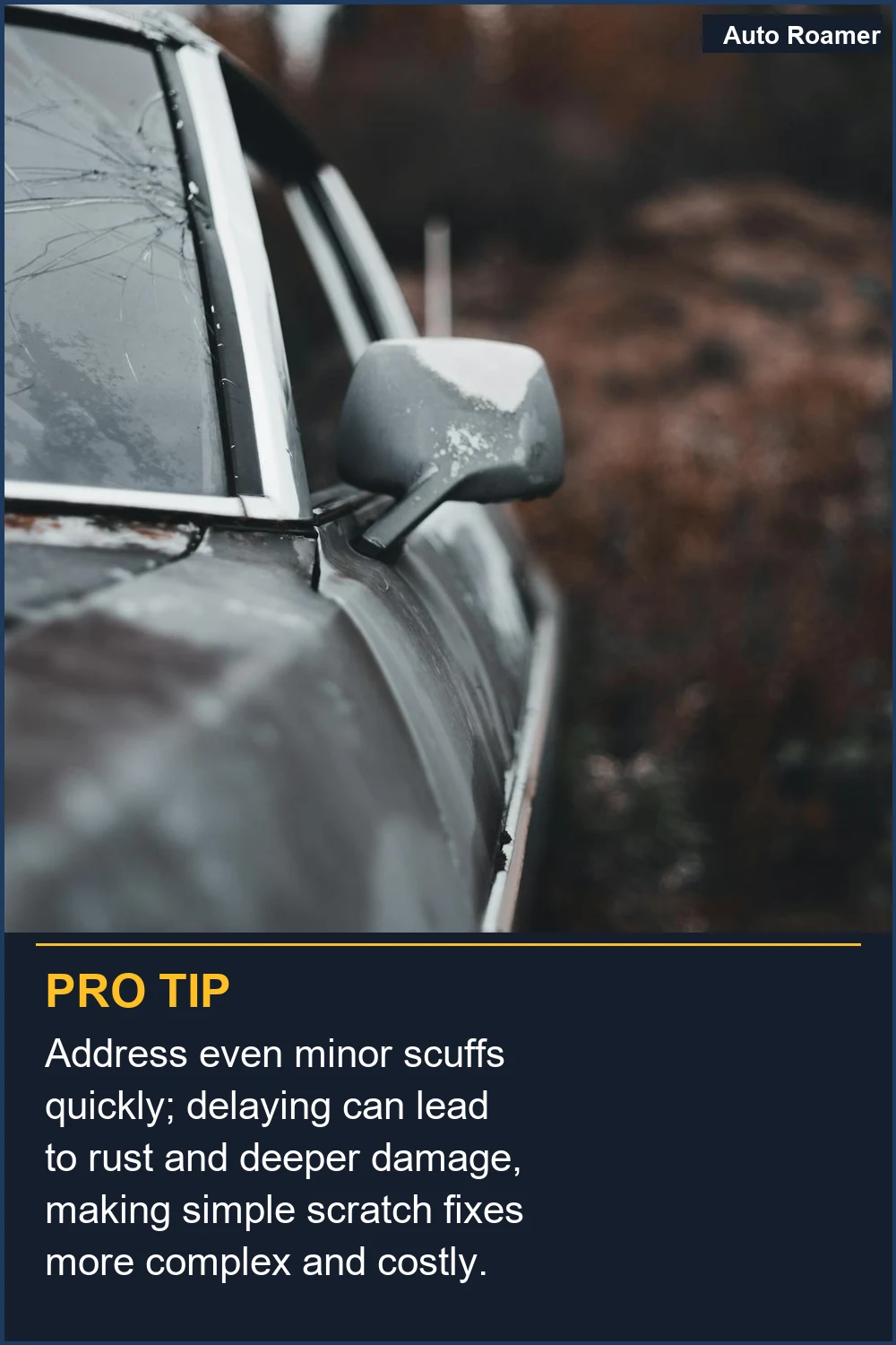 Address even minor scuffs quickly; delaying can lead to rust and deeper damage, making simple scratch fixes more complex and costly.