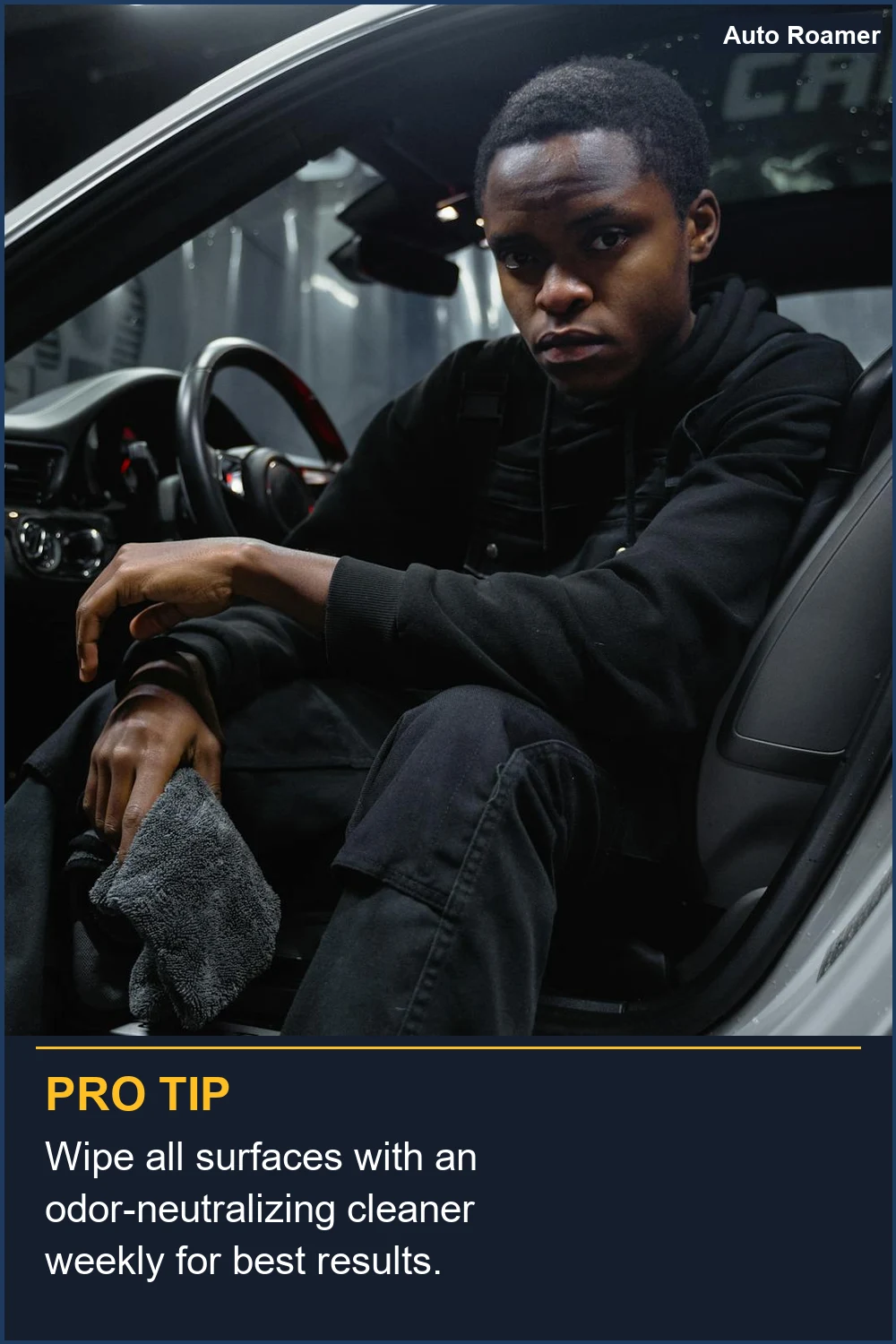 Wipe all surfaces with an odor-neutralizing cleaner weekly for best results.