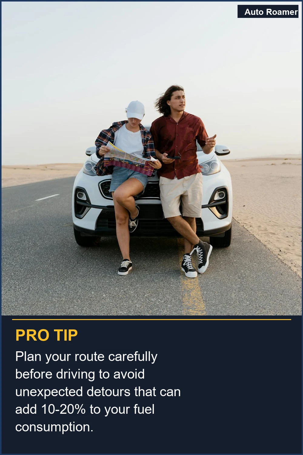 Plan your route carefully before driving to avoid unexpected detours that can add 10-20% to your fuel consumption.