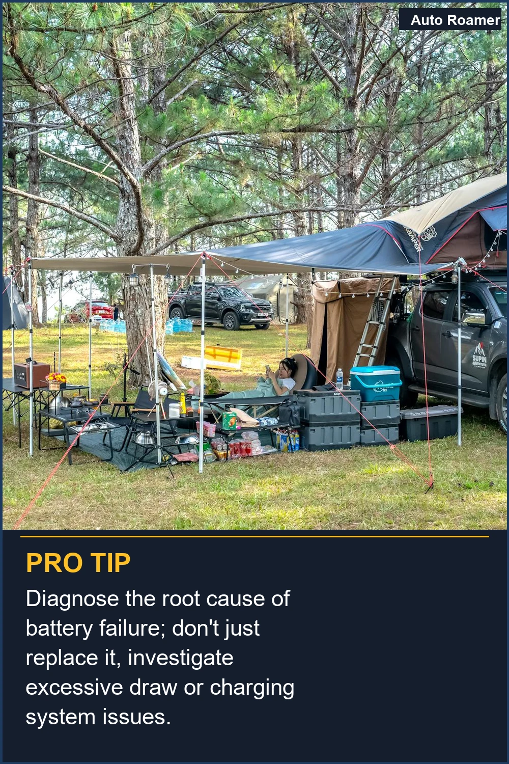 Diagnose the root cause of battery failure; don't just replace it, investigate excessive draw or charging system issues.