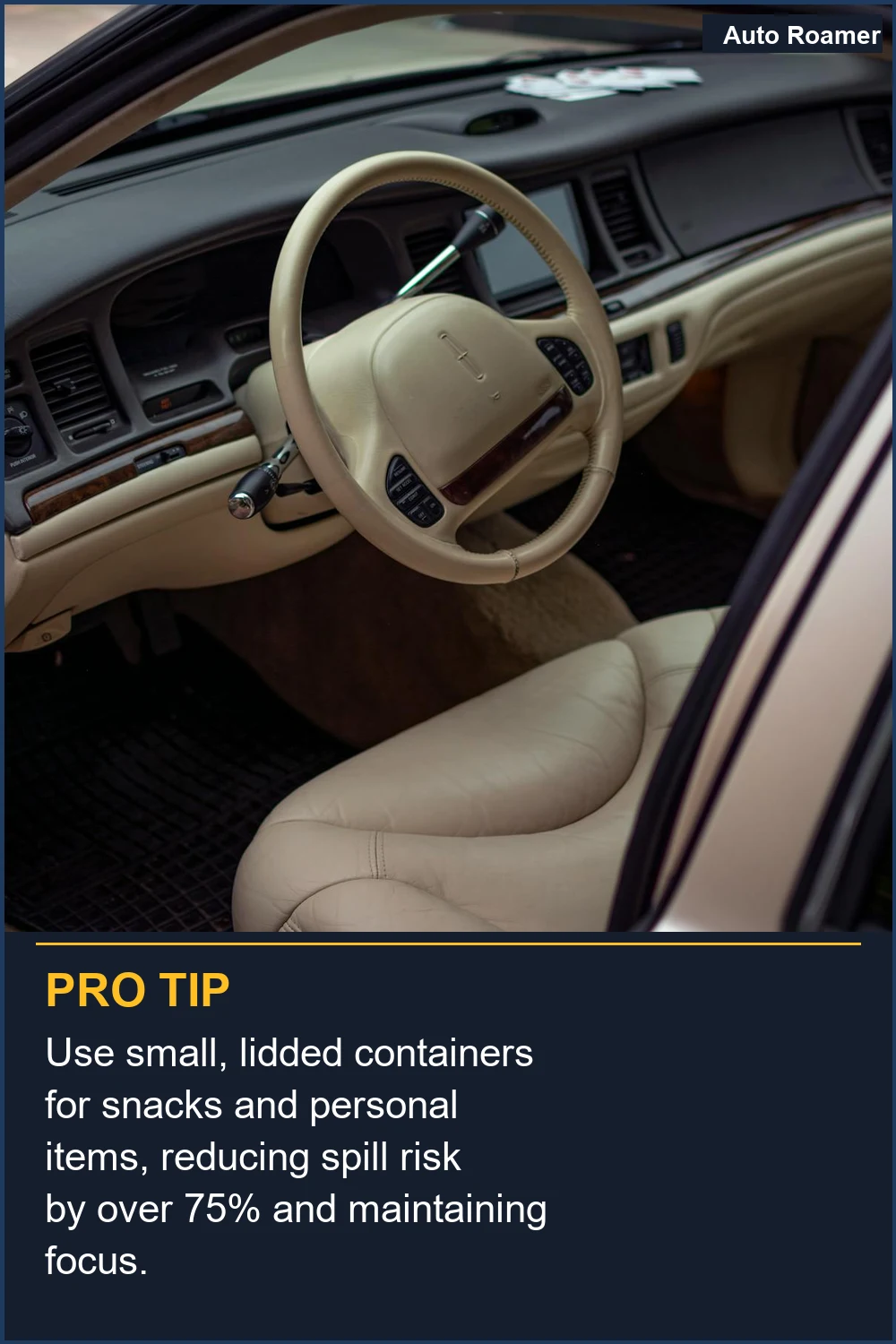 Use small, lidded containers for snacks and personal items, reducing spill risk by over 75% and maintaining focus.