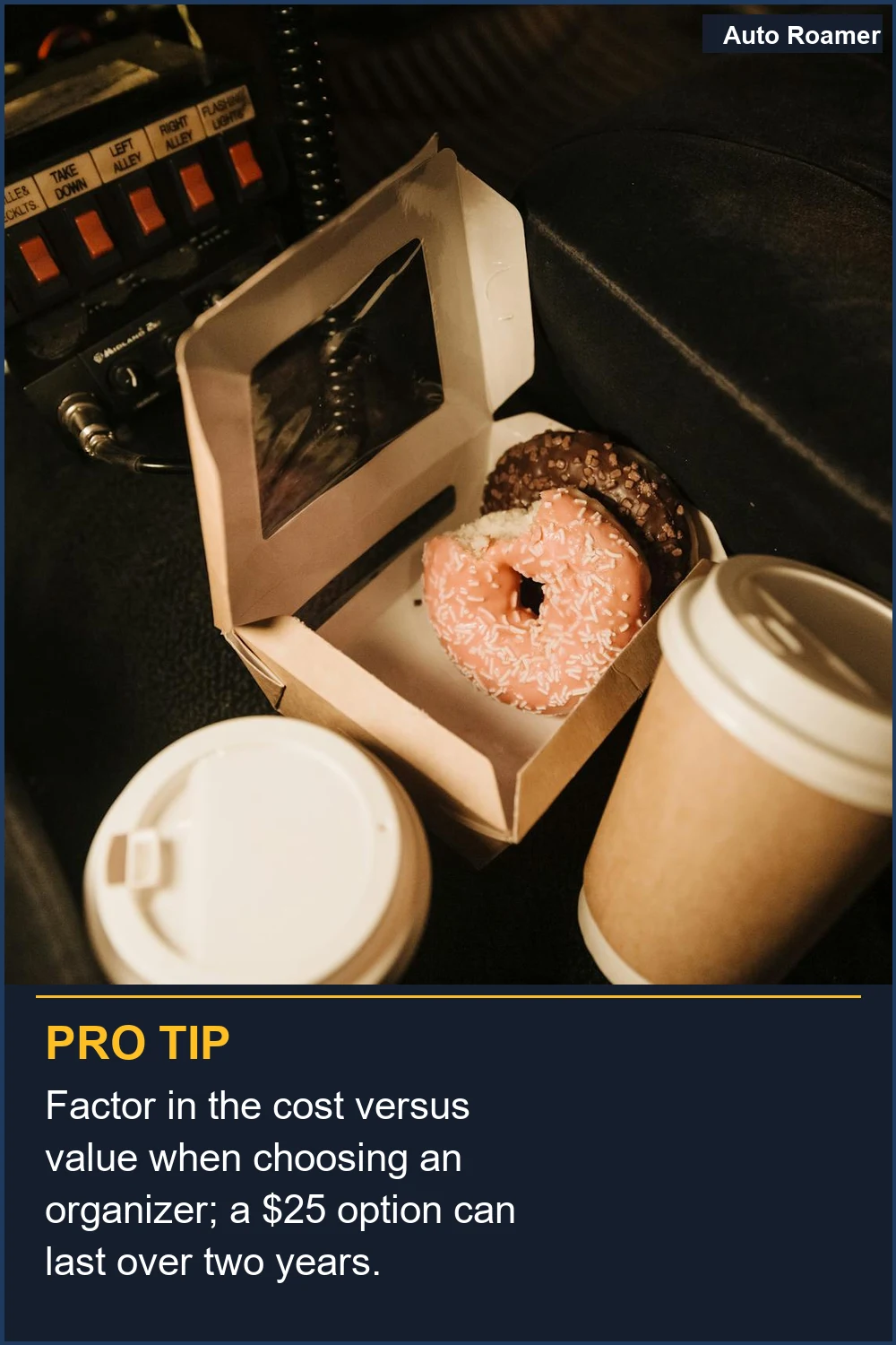 Factor in the cost versus value when choosing an organizer; a $25 option can last over two years.