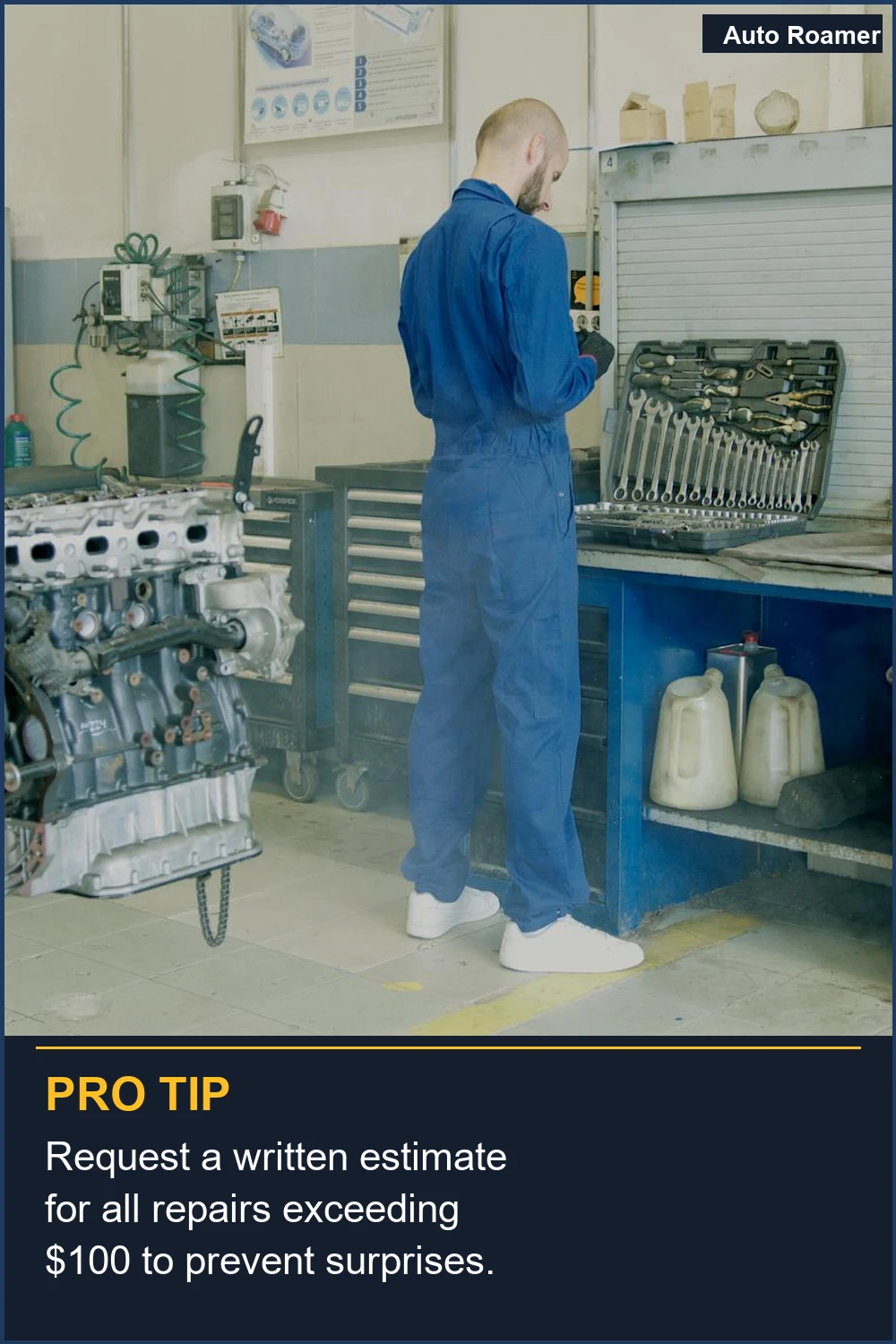 Request a written estimate for all repairs exceeding $100 to prevent surprises.