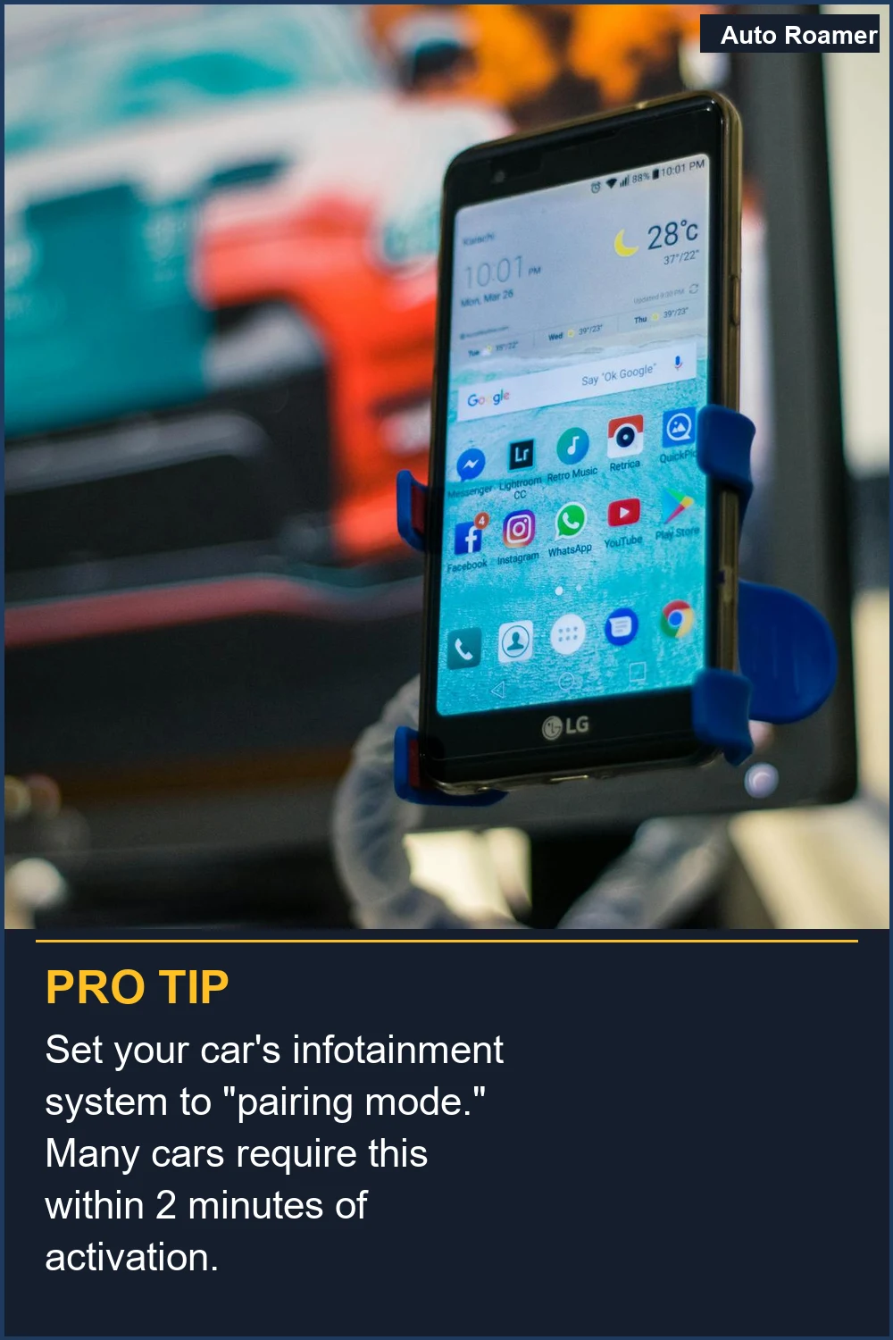 Set your car's infotainment system to 