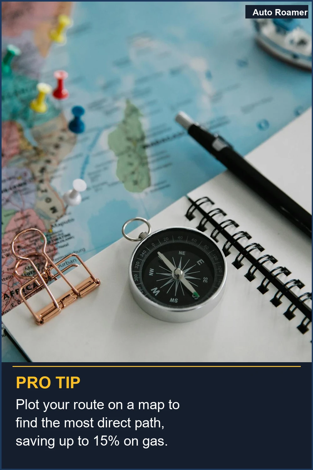 Plot your route on a map to find the most direct path, saving up to 15% on gas.