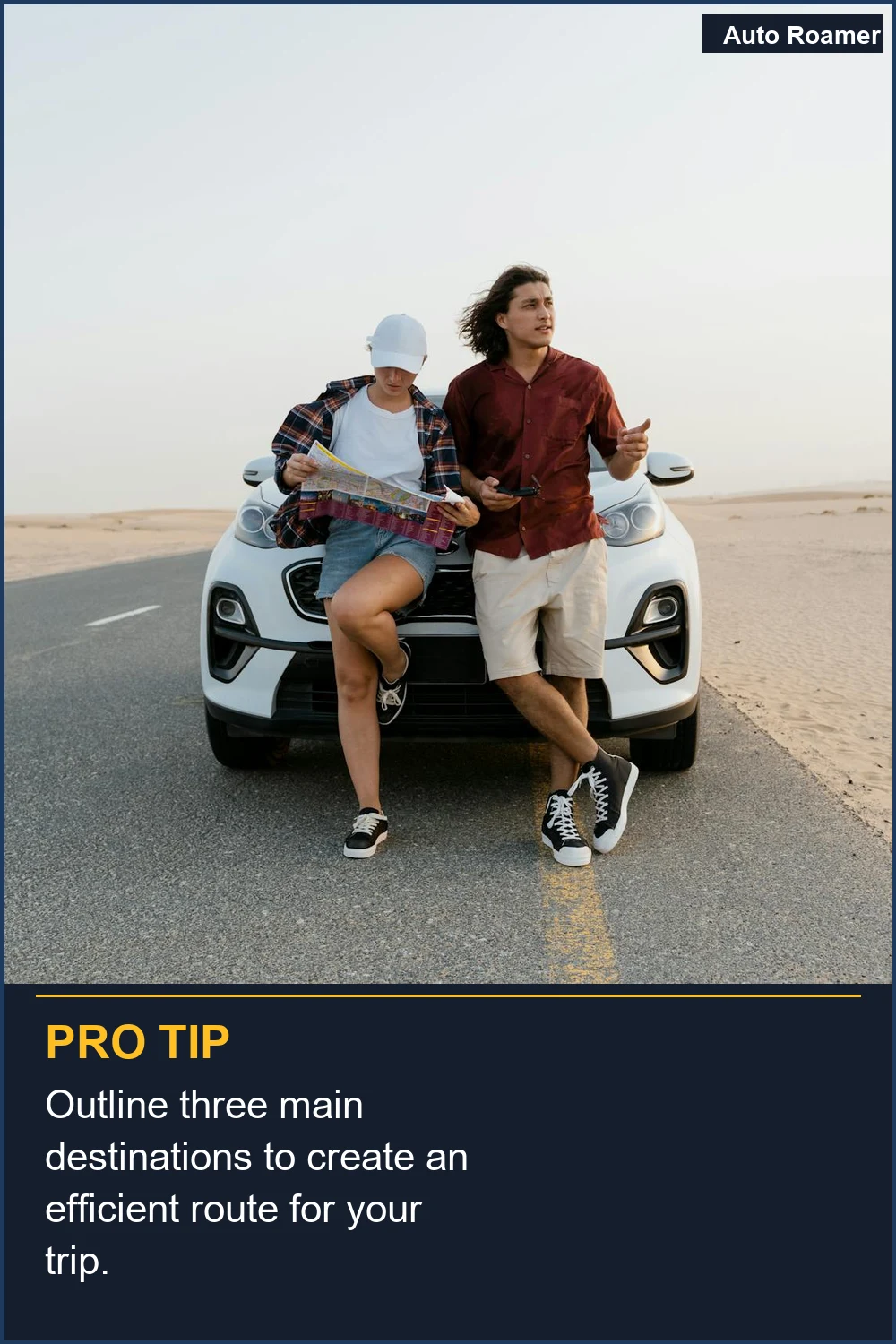 Outline three main destinations to create an efficient route for your trip.