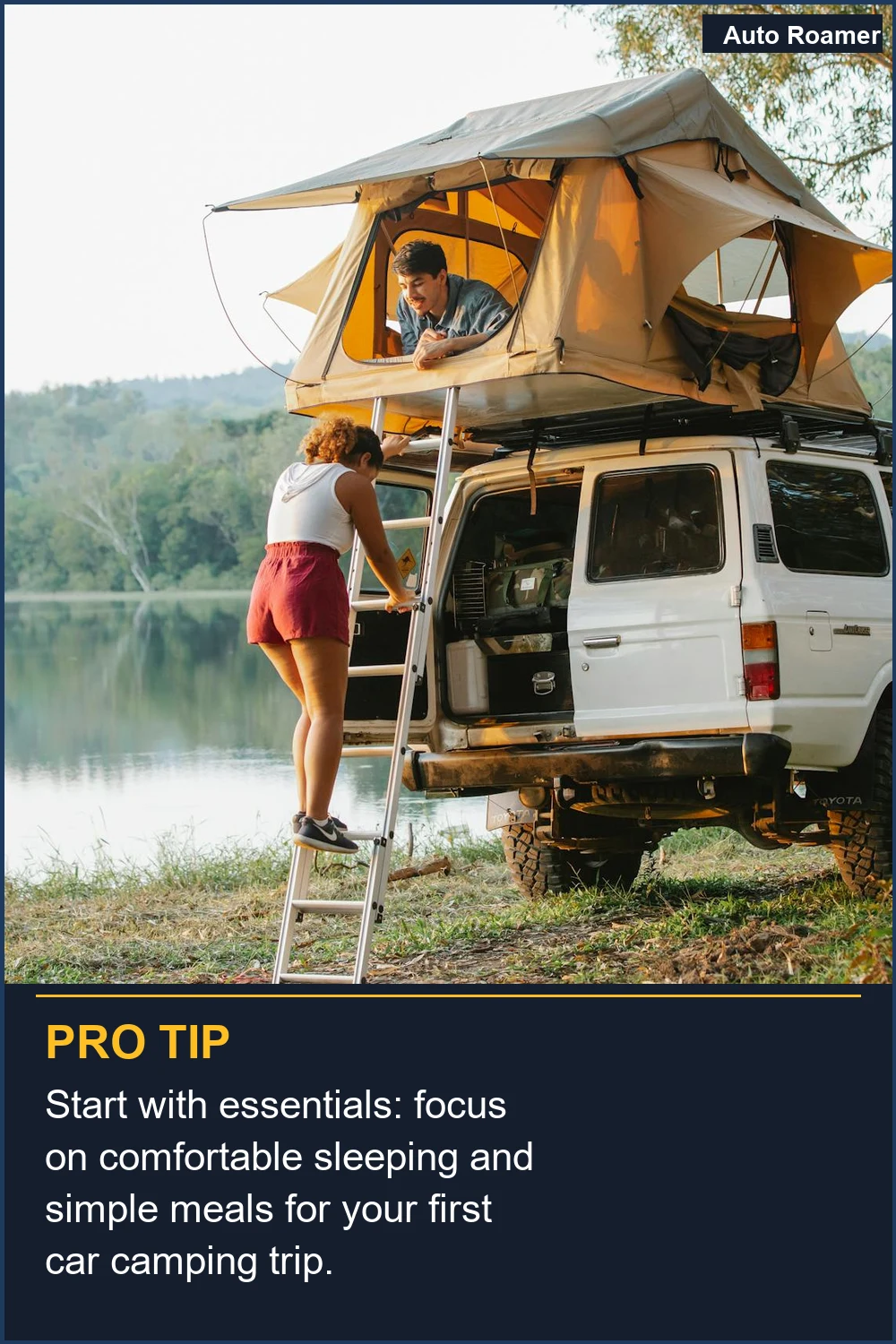 Start with essentials: focus on comfortable sleeping and simple meals for your first car camping trip.