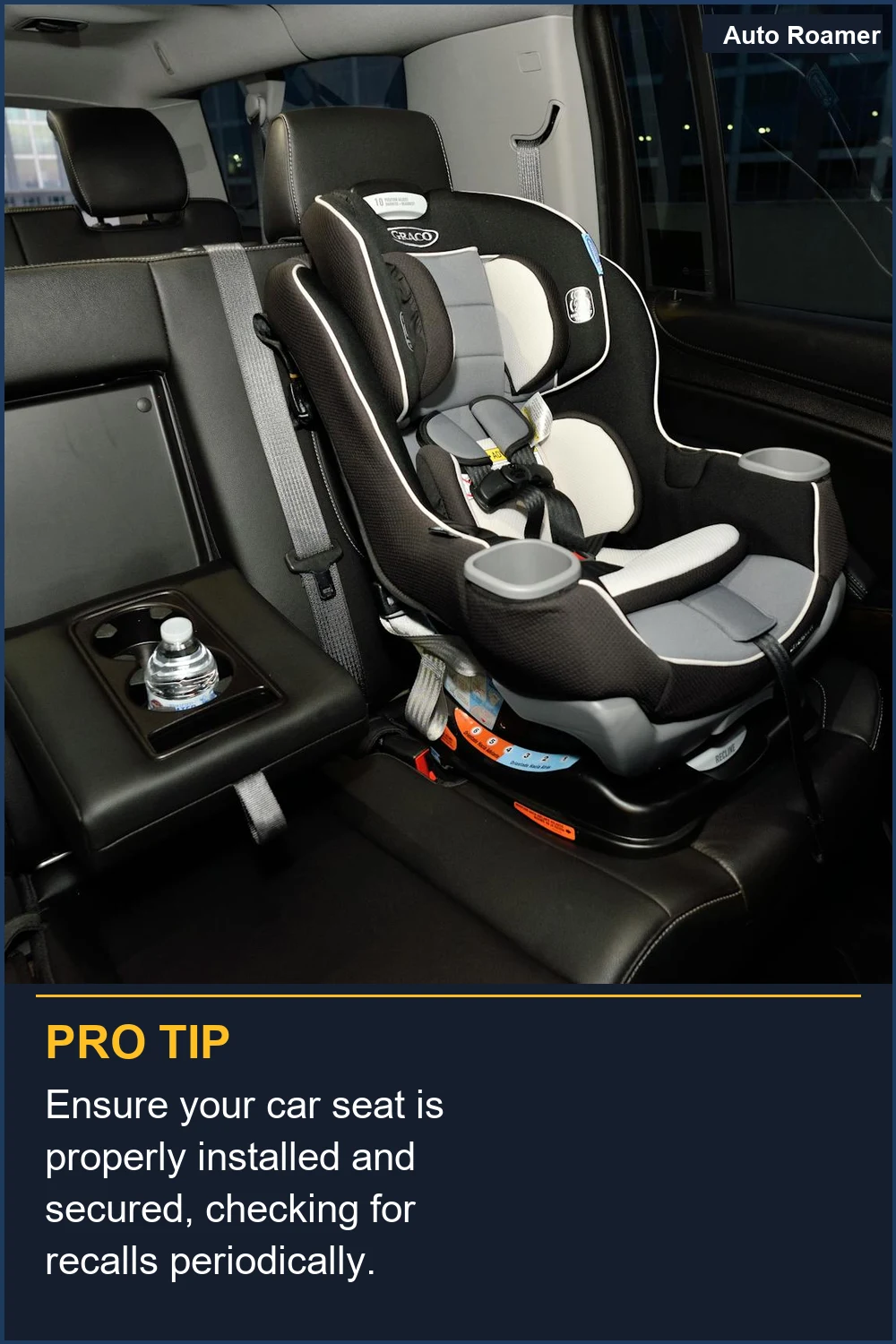 Asegúrate de que tu asiento de coche esté correctamente instalado y asegurado, verificando periódicamente si hay retiradas.