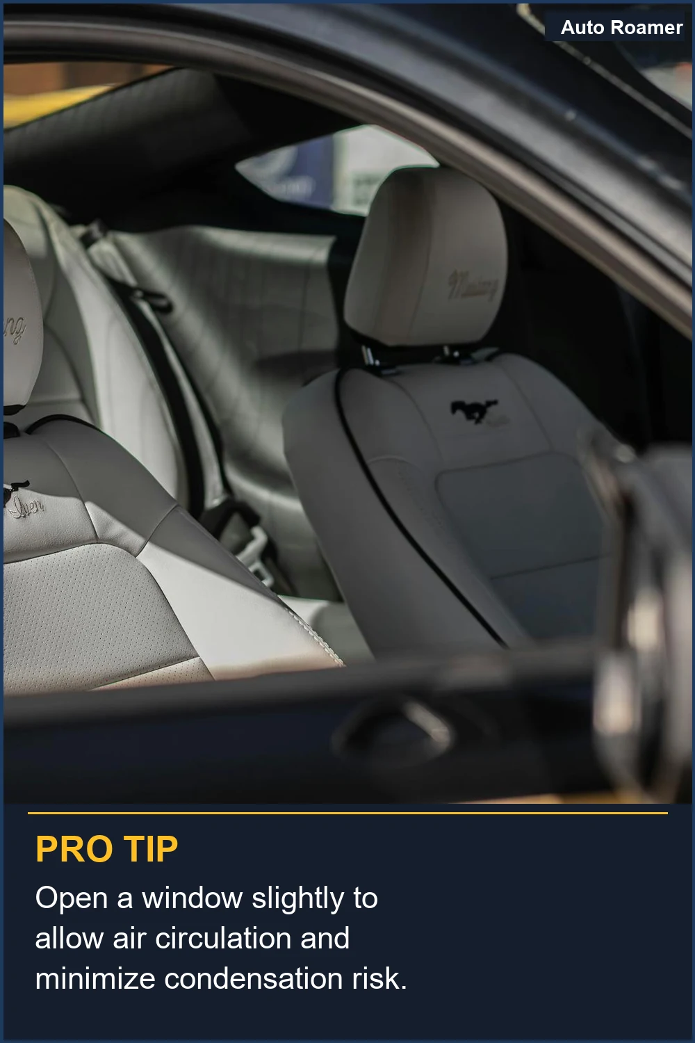 Open a window slightly to allow air circulation and minimize condensation risk.