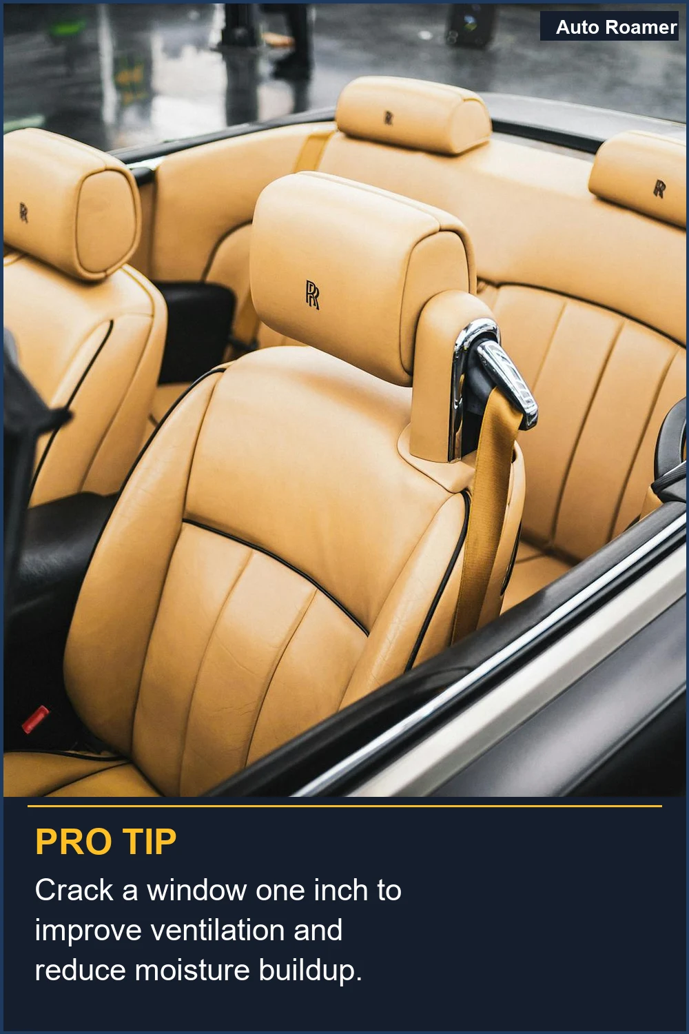 Crack a window one inch to improve ventilation and reduce moisture buildup.