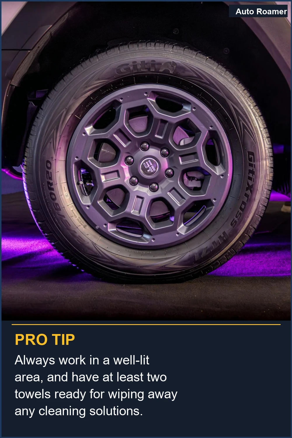 Always work in a well-lit area, and have at least two towels ready for wiping away any cleaning solutions.