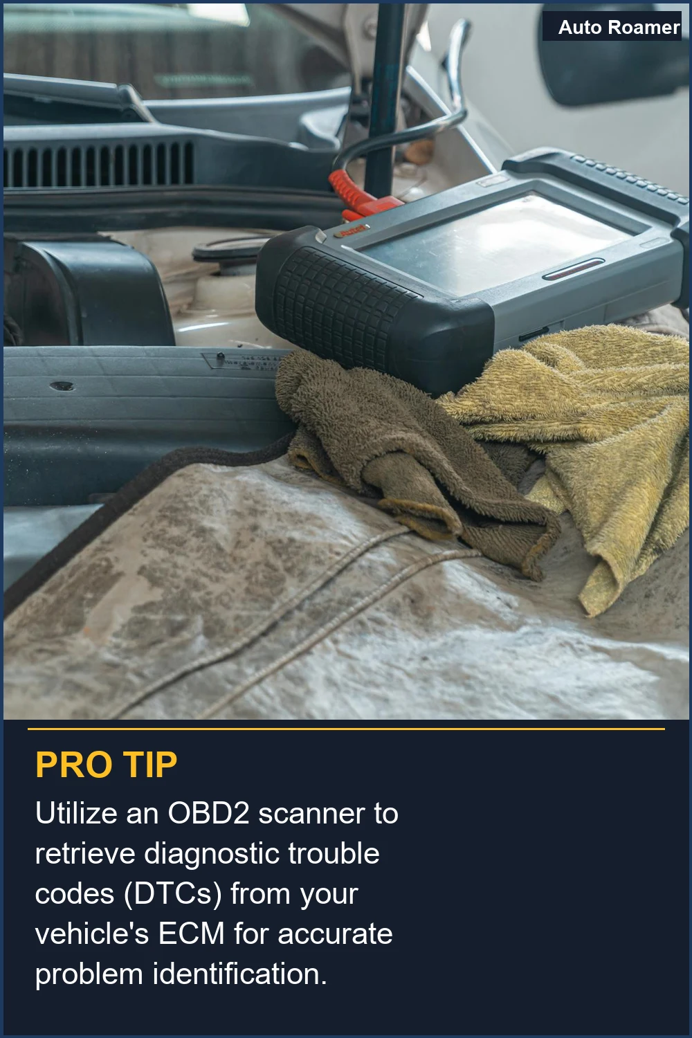 Utilize an OBD2 scanner to retrieve diagnostic trouble codes (DTCs) from your vehicle's ECM for accurate problem identification.