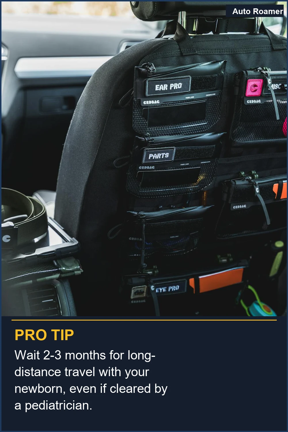 Wait 2-3 months for long-distance travel with your newborn, even if cleared by a pediatrician.