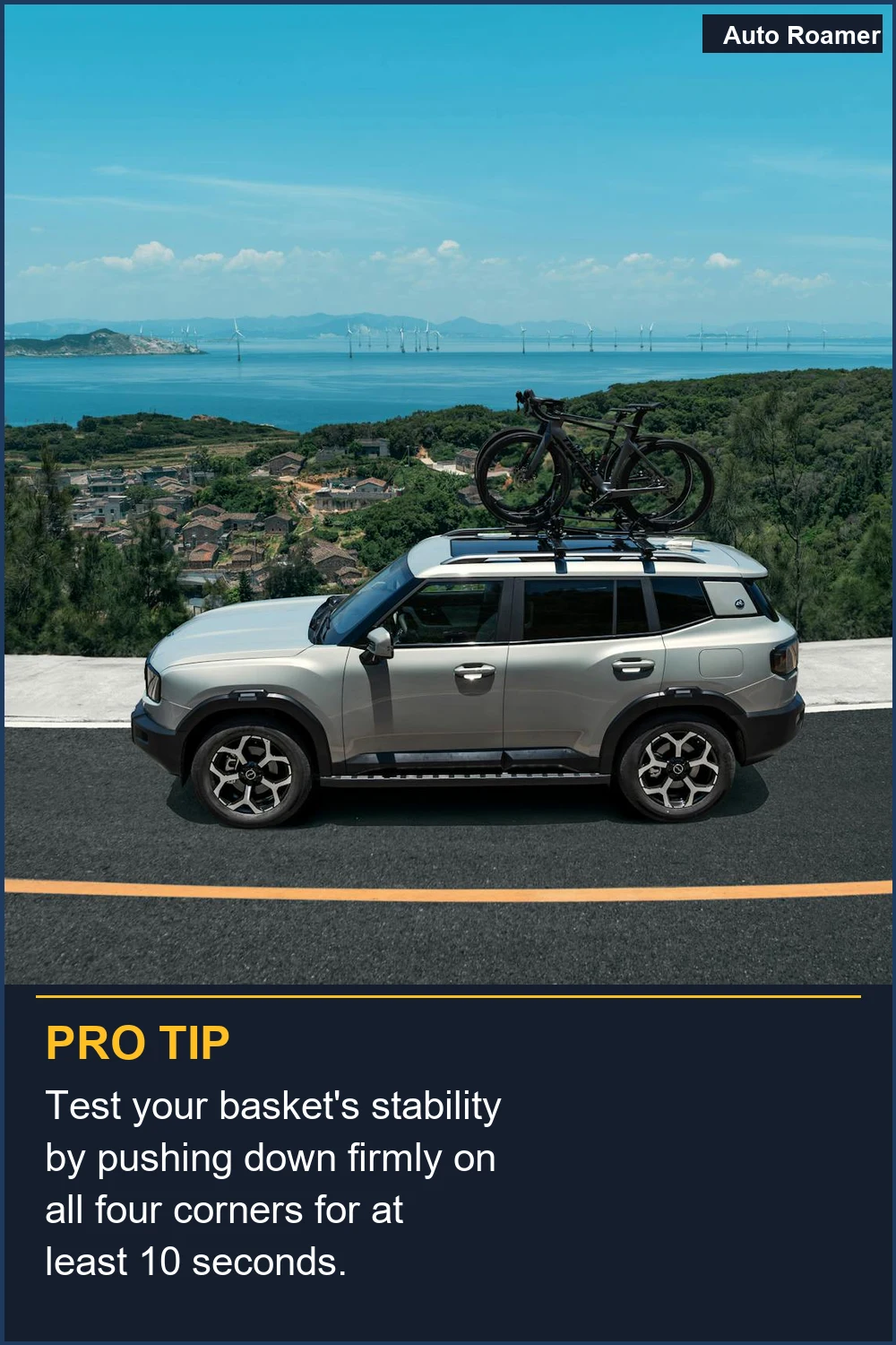 Test your basket's stability by pushing down firmly on all four corners for at least 10 seconds.