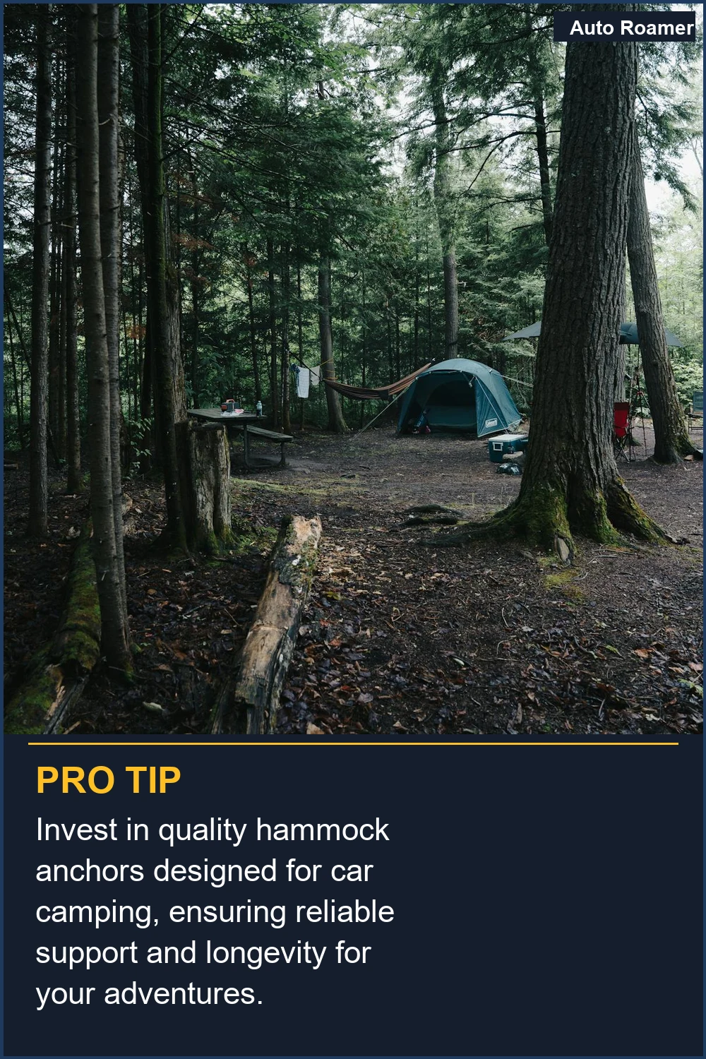 Invest in quality hammock anchors designed for car camping, ensuring reliable support and longevity for your adventures.