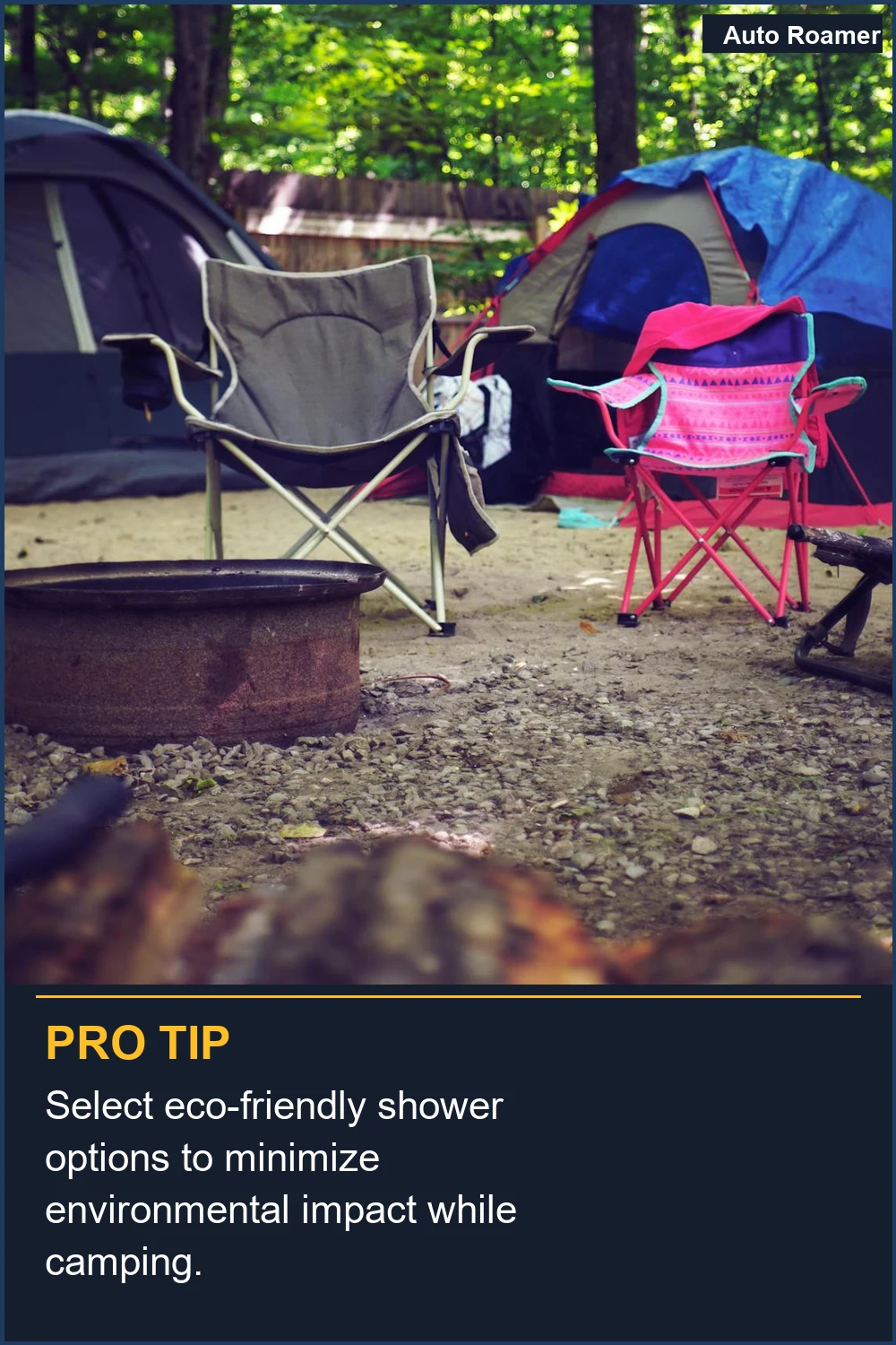 Select eco-friendly shower options to minimize environmental impact while camping.