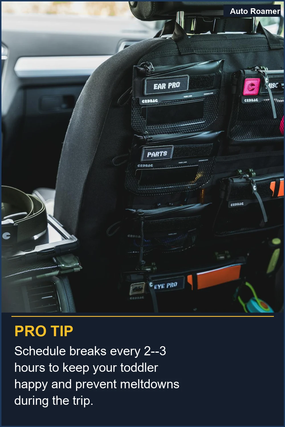 Schedule breaks every 2--3 hours to keep your toddler happy and prevent meltdowns during the trip.