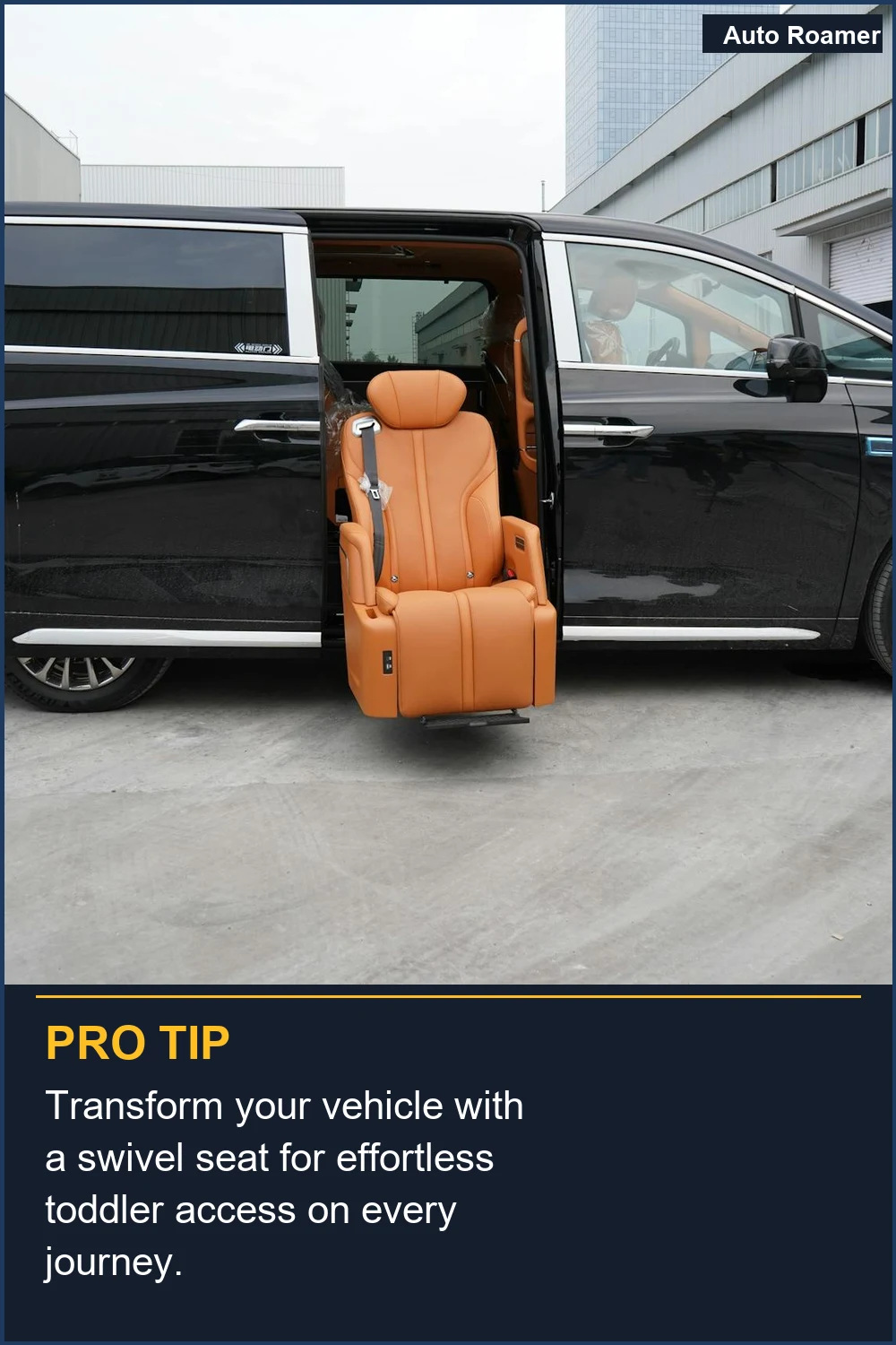 Transform your vehicle with a swivel seat for effortless toddler access on every journey.