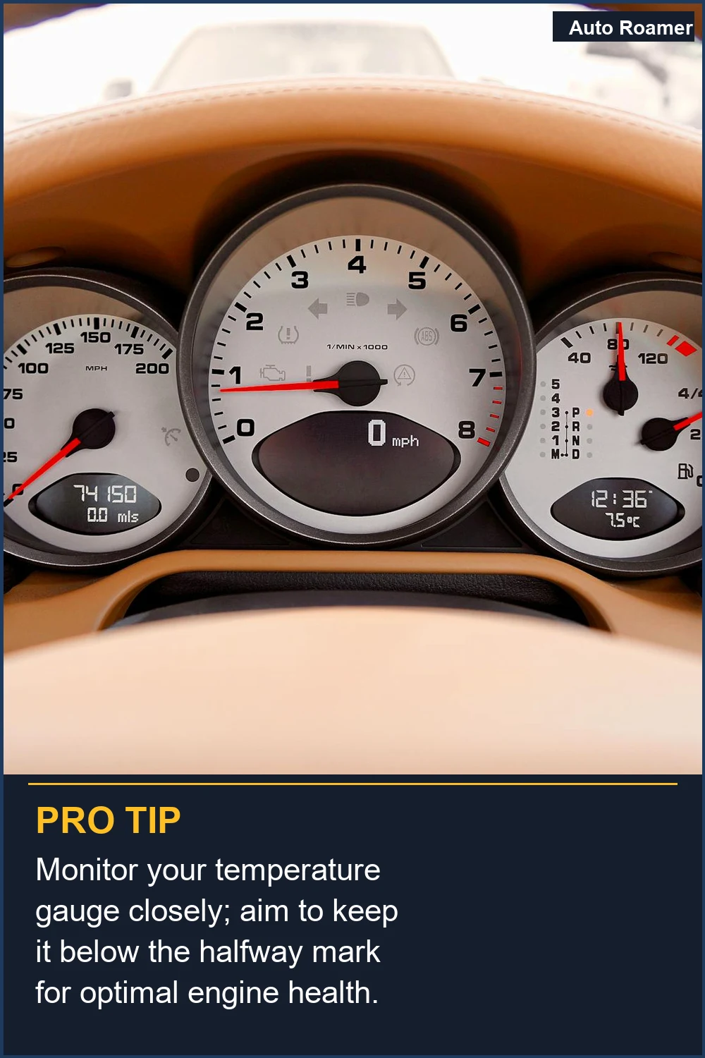 Monitor your temperature gauge closely; aim to keep it below the halfway mark for optimal engine health.