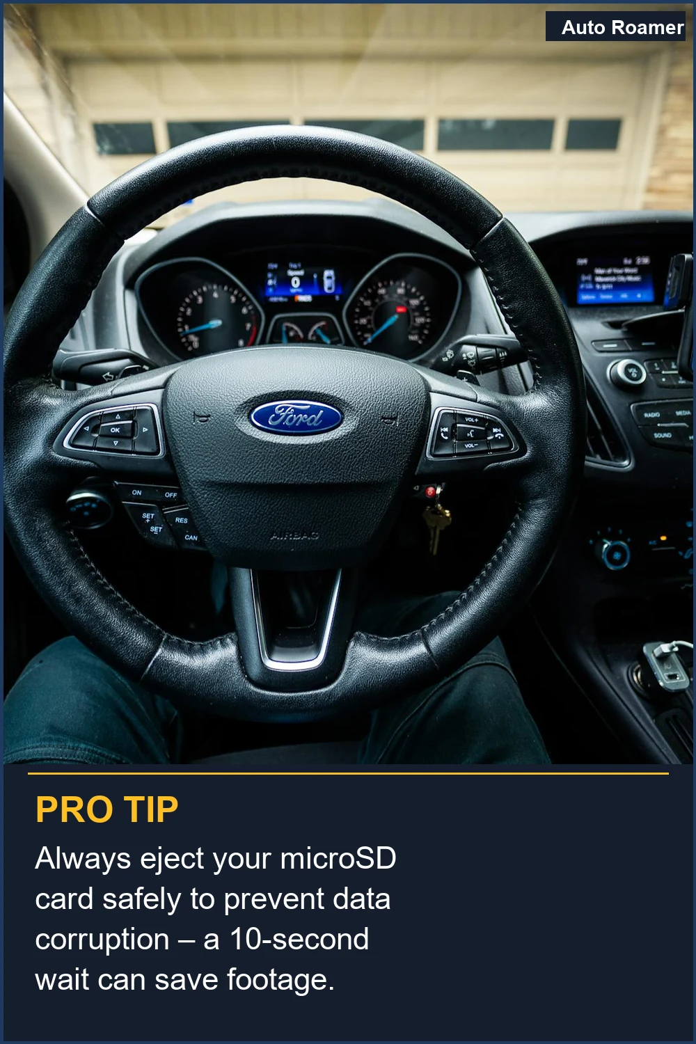Always eject your microSD card safely to prevent data corruption - a 10-second wait can save footage.