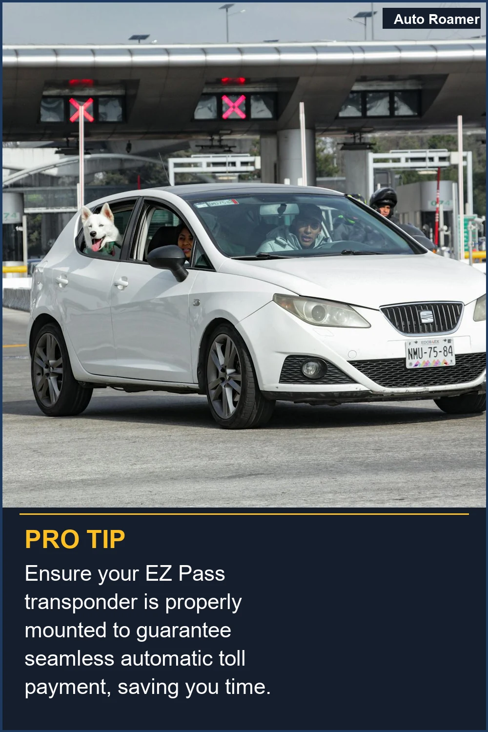 Ensure your EZ Pass transponder is properly mounted to guarantee seamless automatic toll payment, saving you time.