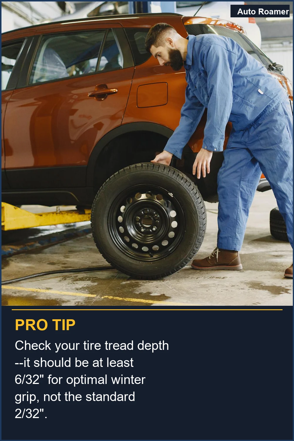 Check your tire tread depth--it should be at least 6/32