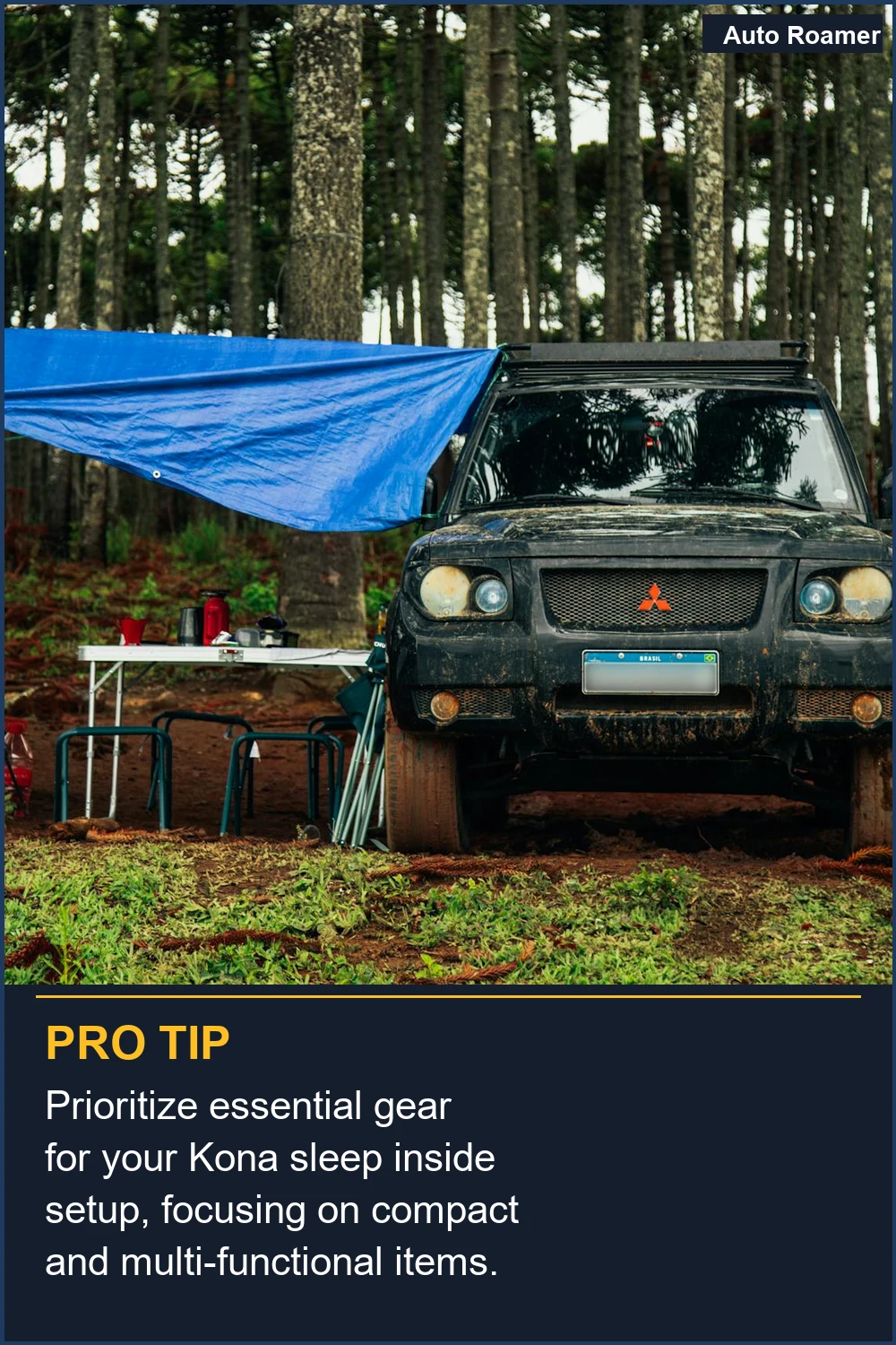 Prioritize essential gear for your Kona sleep inside setup, focusing on compact and multi-functional items.