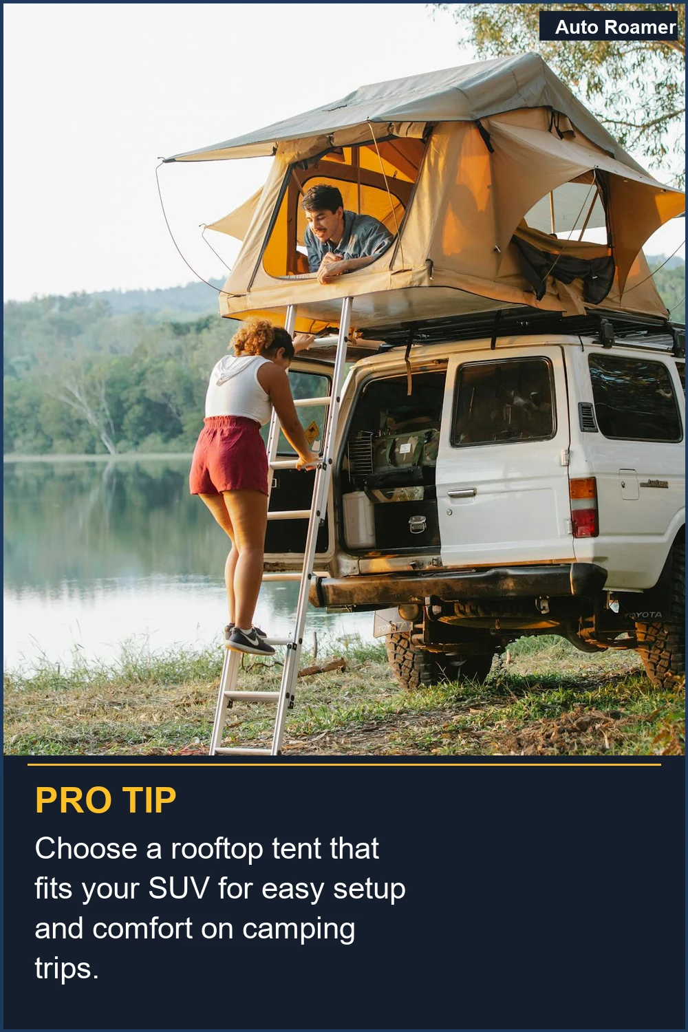 Choose a rooftop tent that fits your SUV for easy setup and comfort on camping trips.