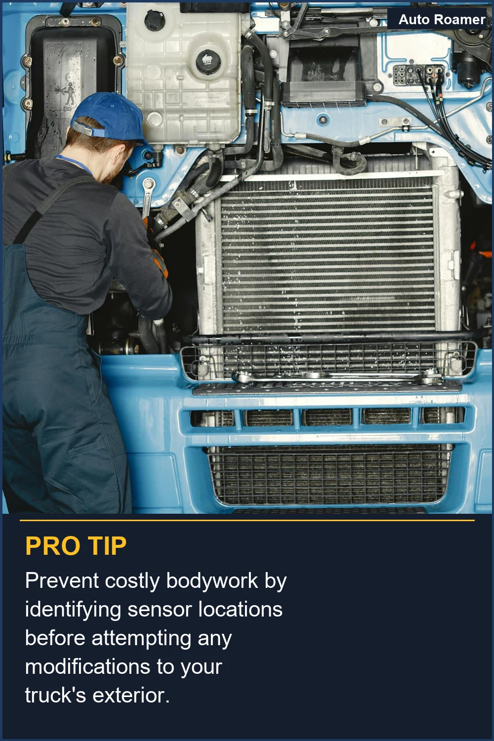 Prevent costly bodywork by identifying sensor locations before attempting any modifications to your truck's exterior.