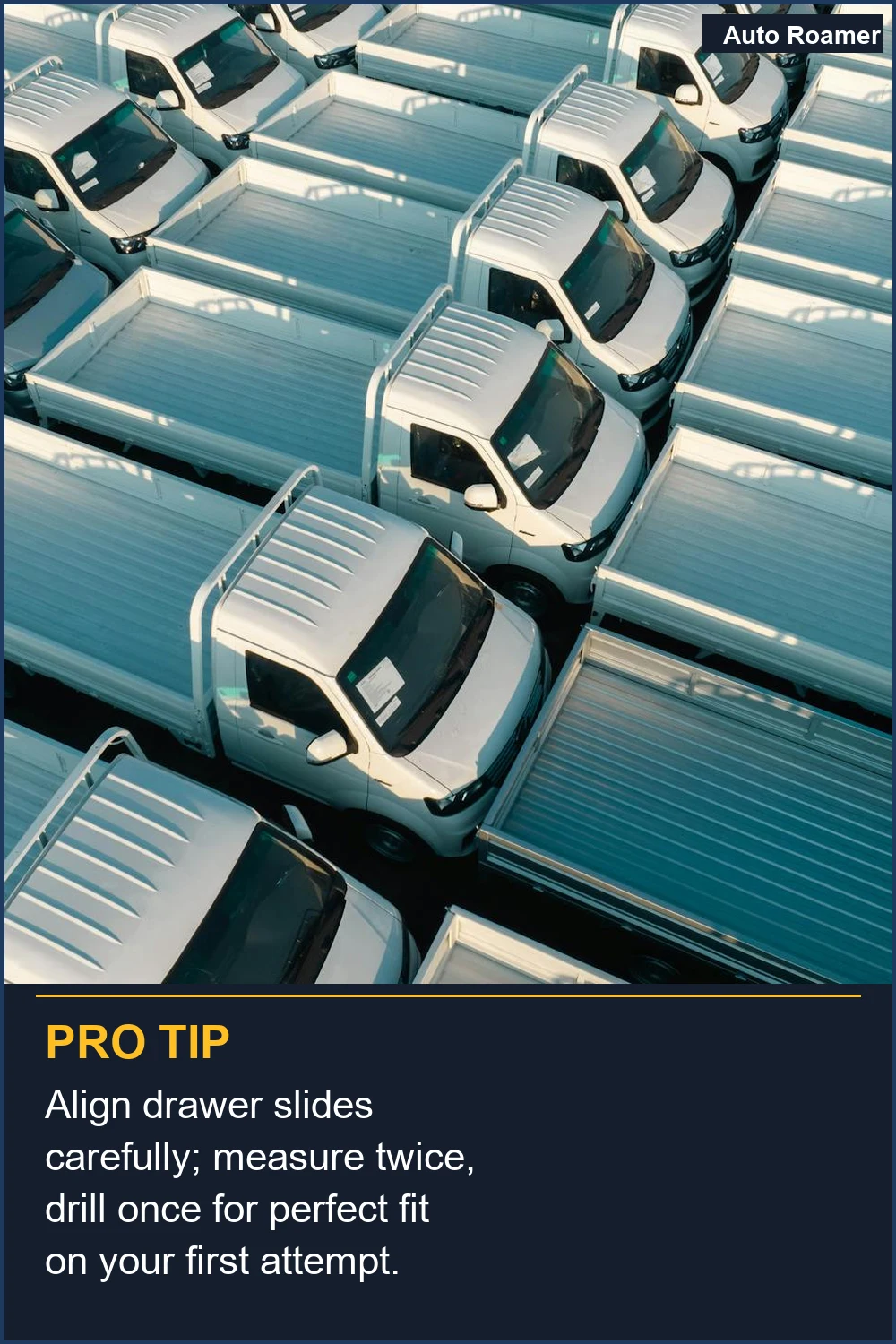 Align drawer slides carefully; measure twice, drill once for perfect fit on your first attempt.