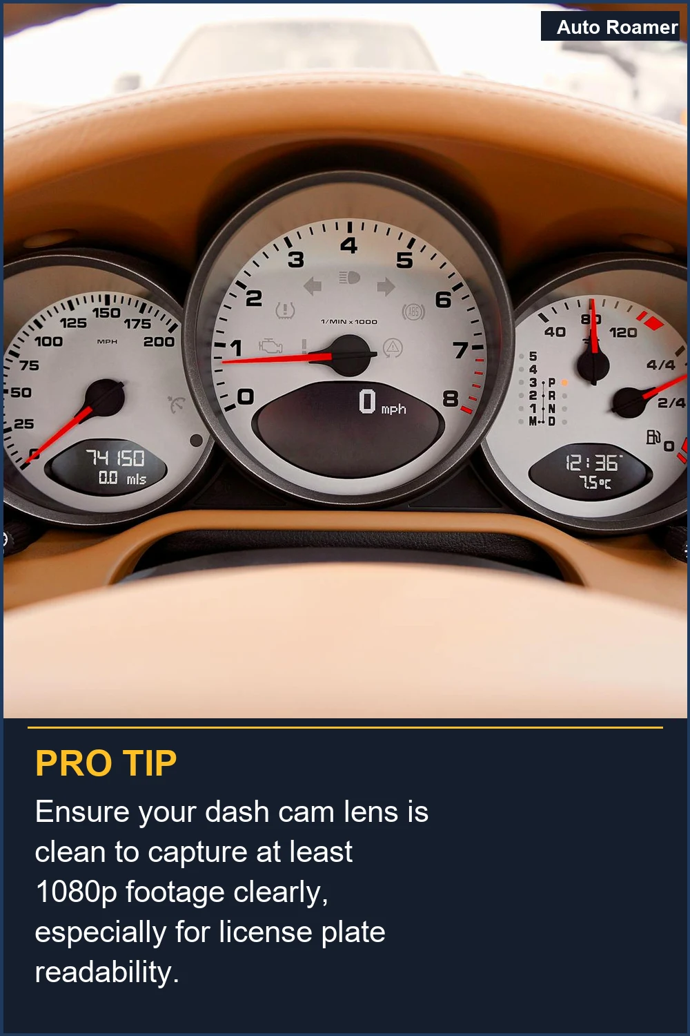 Ensure your dash cam lens is clean to capture at least 1080p footage clearly, especially for license plate readability.