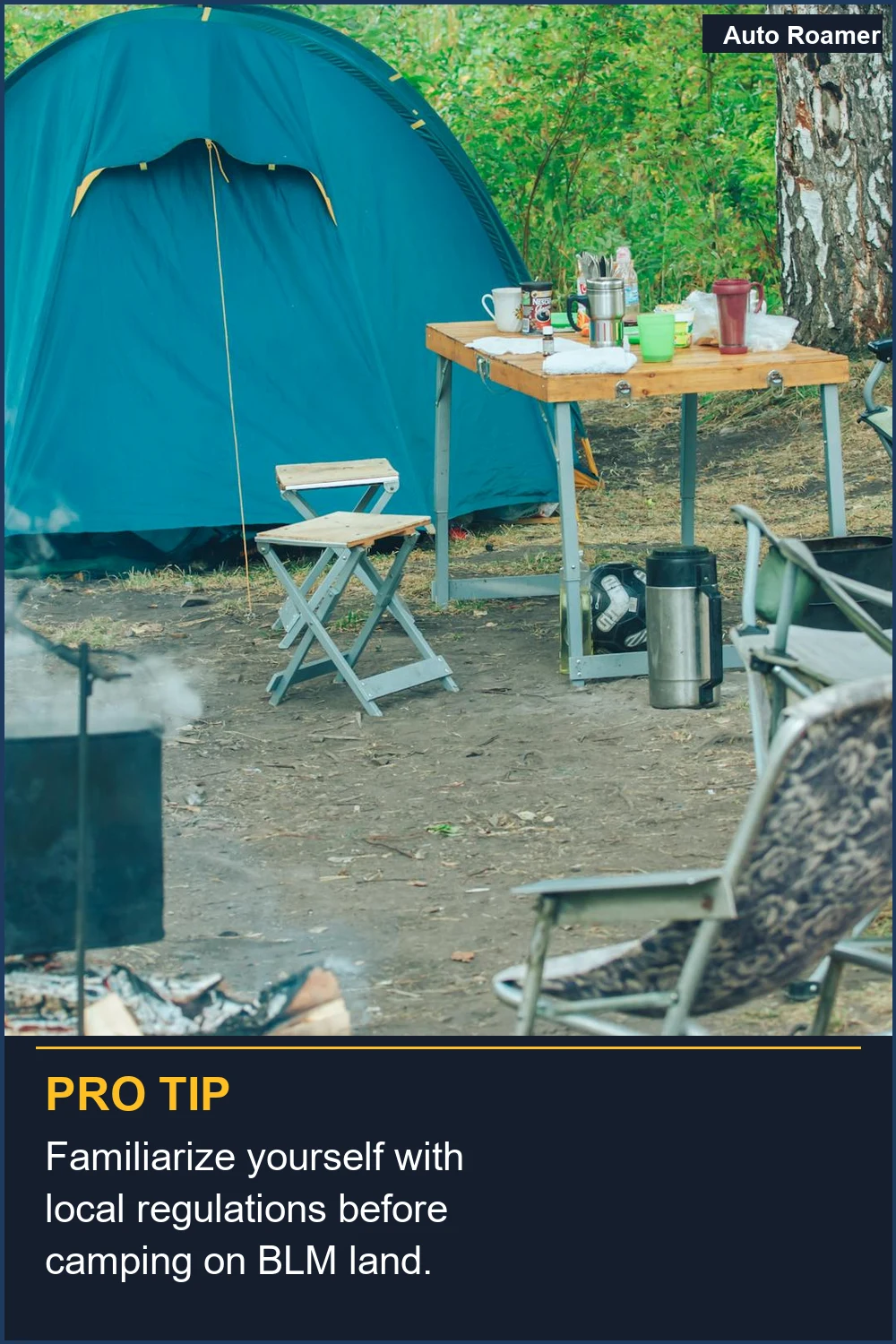 Familiarize yourself with local regulations before camping on BLM land.