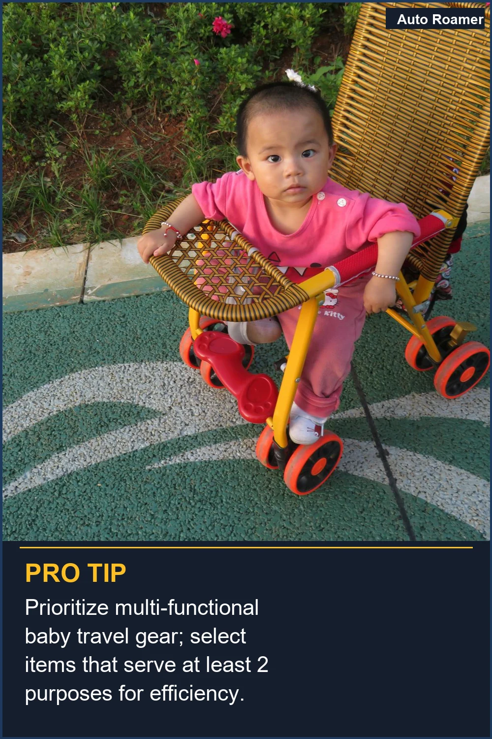 Prioritize multi-functional baby travel gear; select items that serve at least 2 purposes for efficiency.