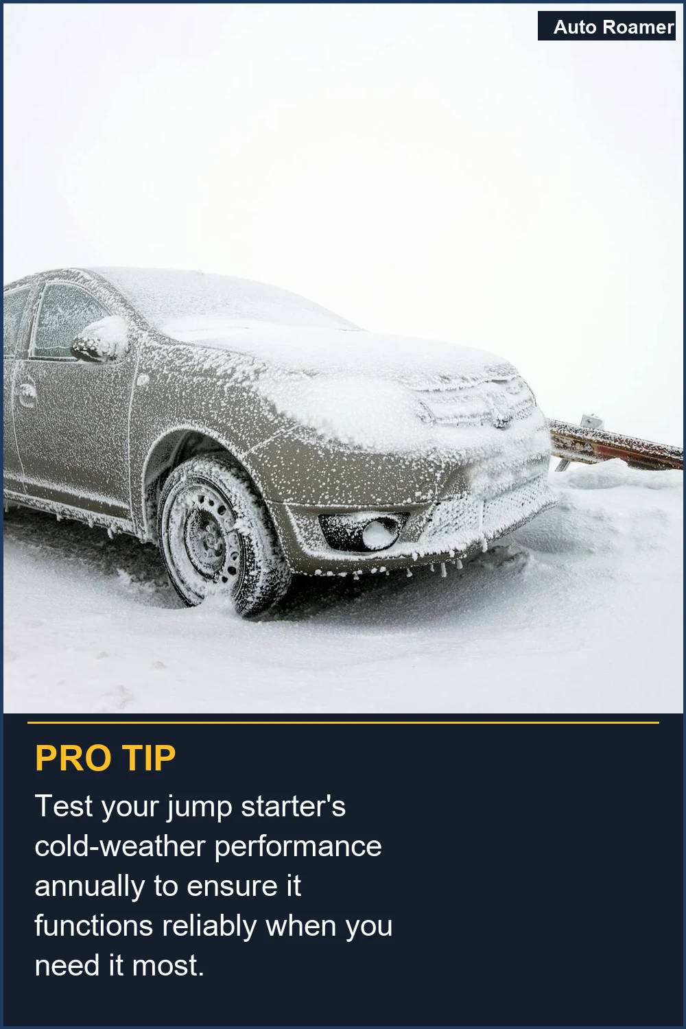 Test your jump starter's cold-weather performance annually to ensure it functions reliably when you need it most.