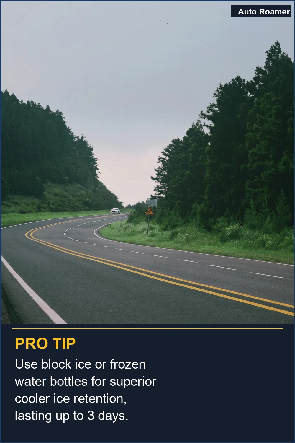 Use block ice or frozen water bottles for superior cooler ice retention, lasting up to 3 days.